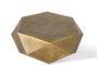 GINER Y COLOMER Mesa de Centro Hexagonal en Aluminio Dorado 107x107x34 cm